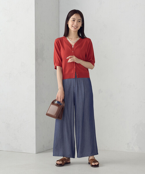 COMME CA ISM（コムサイズム）の「【接触冷感・ウォッシャブル】2WAY半袖 カーディガン（カーディガン/ボレロ・レディース・ホワイト/レッド/ブラック・MEDIUM/LARGE）」の20枚目の写真