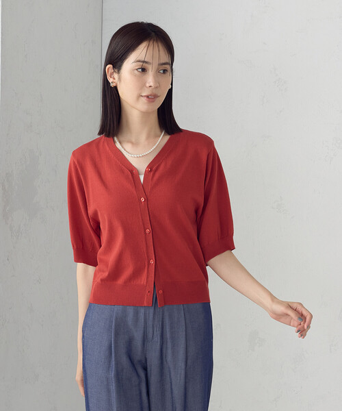 COMME CA ISM（コムサイズム）の「【接触冷感・ウォッシャブル】2WAY半袖 カーディガン（カーディガン/ボレロ・レディース・ホワイト/レッド/ブラック・MEDIUM/LARGE）」の22枚目の写真