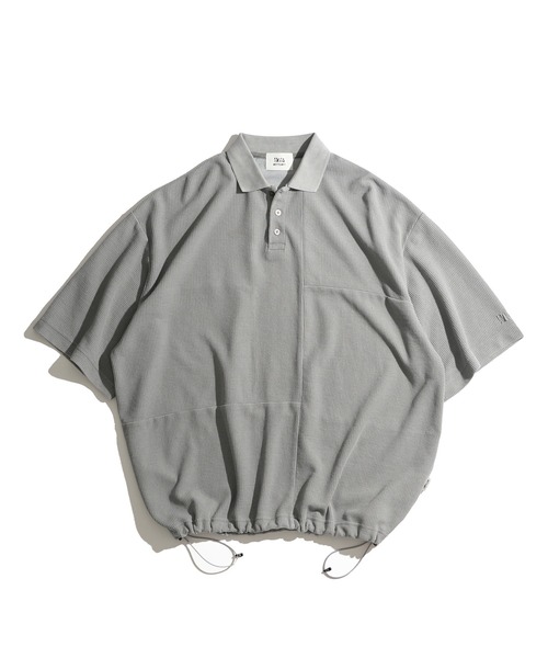WETTEMPT（ウィテンプト）の「SWITCHING PIGMENT WAFFLE POLO / 切り替えピグメントワッフルポロ（ポロシャツ・メンズ・チャコール/ベージュ/グレー/ブルー・SMALL/MEDIUM/LARGE）」の21枚目の写真