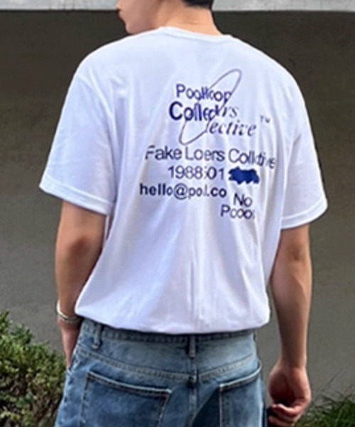 NOWLE(ノウル)の「【NOWLE】1988 501 バックプリント クルーネック 半袖 Tシャツ(Tシャツ/カットソー・メンズ・ブラック/ホワイト・MEDIUM/LARGE/X-LARGE)」の3枚目の写真