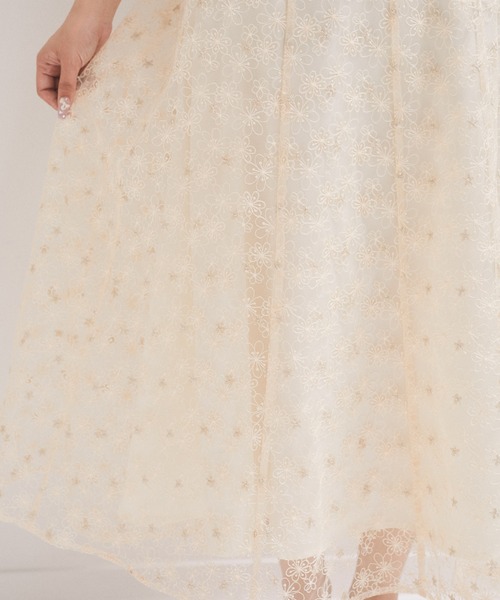 Areeam（アリーム）の「フラワー刺繍チュールスカート（スカート・レディース・オフホワイト/ライトパープル・FREE）」の12枚目の写真