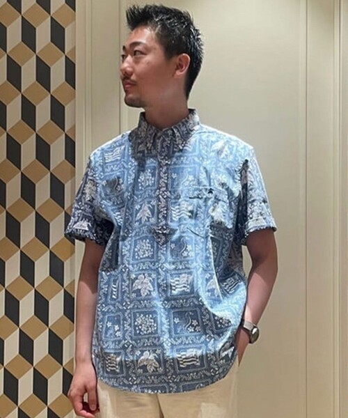 Brooks Brothers×Reyn Spooner コットン／ポリエステル プル