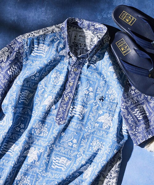 ★新春福袋2025★ Brooks Brothers×Reyn Spooner コットン／ポリエステル プル トップス
