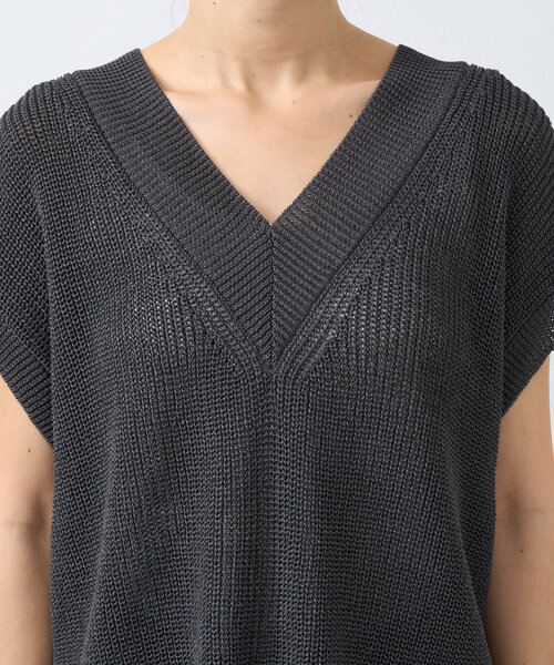 RIVE DROITE(リヴドロワ)の「【ウォッシャブル】ギマコットンニットベスト(ニット/セーター・レディース・チャコールグレー/モカ・FREE)」の21枚目の写真