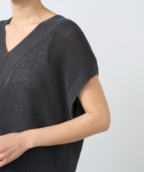 RIVE DROITE(リヴドロワ)の「【ウォッシャブル】ギマコットンニットベスト(ニット/セーター・レディース・チャコールグレー/モカ・FREE)」の20枚目の写真