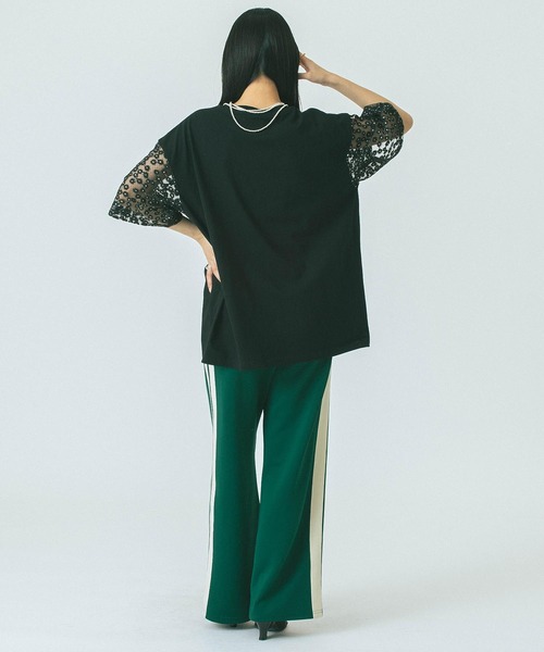 OKIRAKU×ROSEBUD)DAISY SLEEVE GRAPHIC TEE（Tシャツ/カットソー