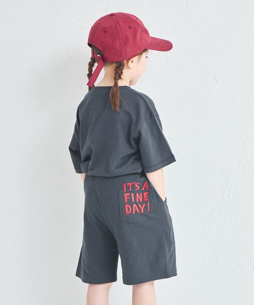 pairmanon(ペアマノン)の「【UVカット】【吸水速乾】【接触冷感】サマーファンクション ワンポイント刺繍セットアップ(セットアップ・キッズ・ライトピンク/ライトベージュ/ブラック・130/150/110/100/140/120/90)」の1枚目の写真