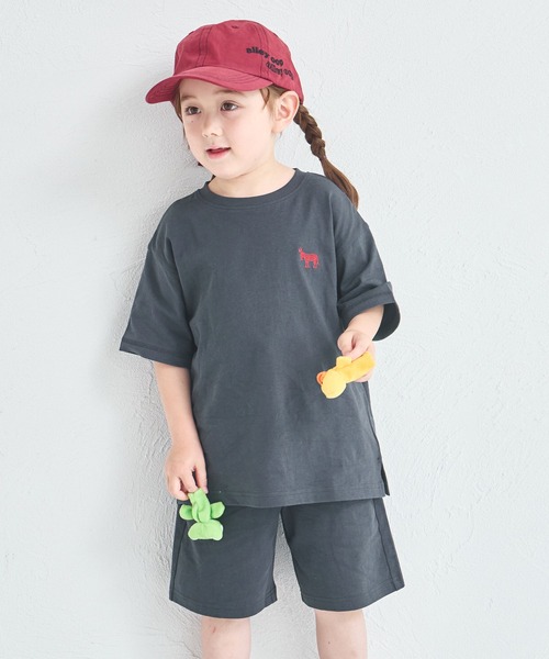 pairmanon(ペアマノン)の「【UVカット】【吸水速乾】【接触冷感】サマーファンクション ワンポイント刺繍セットアップ(セットアップ・キッズ・ライトピンク/ライトベージュ/ブラック・130/150/110/100/140/120/90)」の9枚目の写真