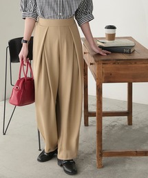 新品未使用タグ付き❇︎⭐︎OVER TWENTY ベージュ ワイドパンツ　Sサイズ 高身長 カットソータックワイドパンツ（トールサイズ） 通販