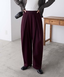【販売数2万枚突破】【マシンウォッシャブル / イージーケア / 全方向ストレッチ】綺麗easyタックパンツ／ポンチスラックス