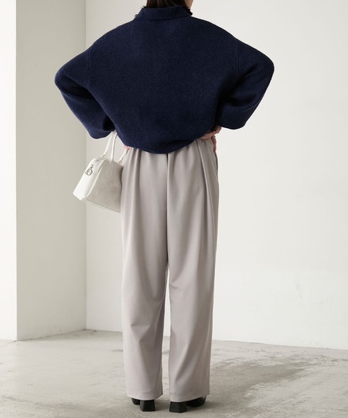 【新品】&エルシー　ツイルタックパンツ 新品】&エルシー ツイルタックパンツ ＆ellecy ツイルタックパンツ