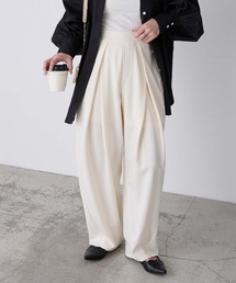 BONLECILL（ボンルシール）の「【マシンウォッシャブル / イージーケア / 全方向ストレッチ】綺麗easyタックパンツ／ポンチスラックス（スラックス）」