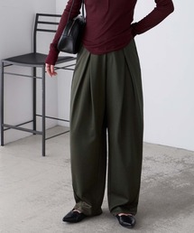 BONLECILL（ボンルシール）の「【マシンウォッシャブル / イージーケア / 全方向ストレッチ】綺麗easyタックパンツ／ポンチスラックス（スラックス）」