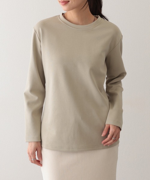 DAYRA(デイラ)の「ソリッドカラー クルーネック 長袖 ベーシック Tシャツ(Tシャツ/カットソー・レディース・ブラック/チャコールグレー/ホワイト/ベージュ/モカ/ミント・FREE/S)」の9枚目の写真