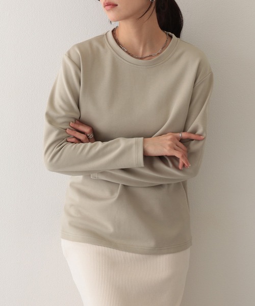 DAYRA(デイラ)の「ソリッドカラー クルーネック 長袖 ベーシック Tシャツ(Tシャツ/カットソー・レディース・ブラック/チャコールグレー/ホワイト/ベージュ/モカ/ミント・FREE/S)」の12枚目の写真