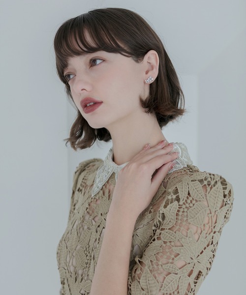 Leja(レジャ)の「【LEJA】パールビジューカーブピアス結婚式 パーティー 成人式 二次会 同窓会 お呼ばれ オケージョン 20代 30代(ピアス(両耳用)・レディース・シルバー・FREE)」の6枚目の写真