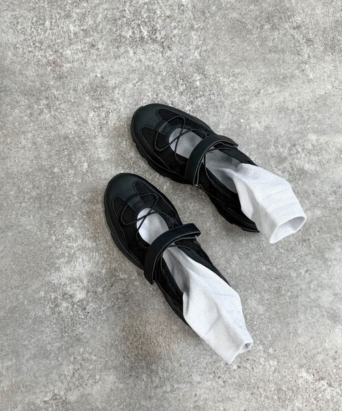 fredy emue（フレディエミュ）の「ベルクロメッシュスニーカー（スニーカー・レディース・ブラック/オフホワイト・M/S/L）」の11枚目の写真