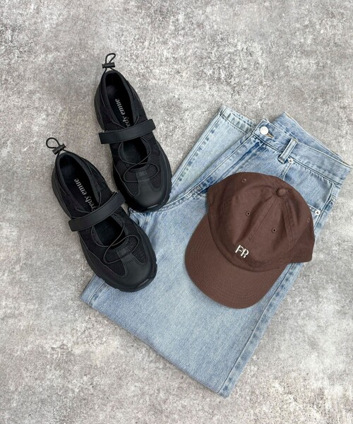 fredy emue（フレディエミュ）の「ベルクロメッシュスニーカー（スニーカー・レディース・ブラック/オフホワイト・M/S/L）」の12枚目の写真