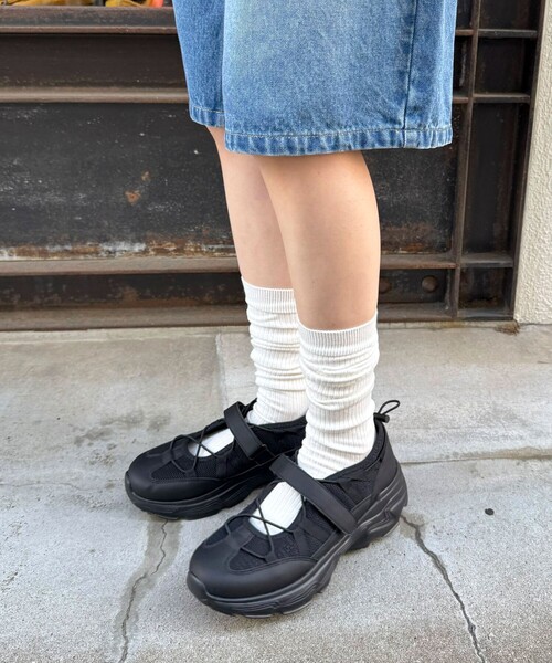 fredy emue（フレディエミュ）の「ベルクロメッシュスニーカー（スニーカー・レディース・ブラック/オフホワイト・M/S/L）」の14枚目の写真