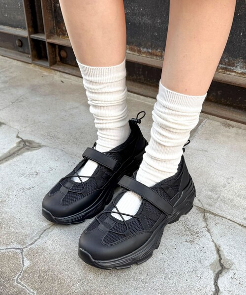 fredy emue（フレディエミュ）の「ベルクロメッシュスニーカー（スニーカー・レディース・ブラック/オフホワイト・M/S/L）」の16枚目の写真