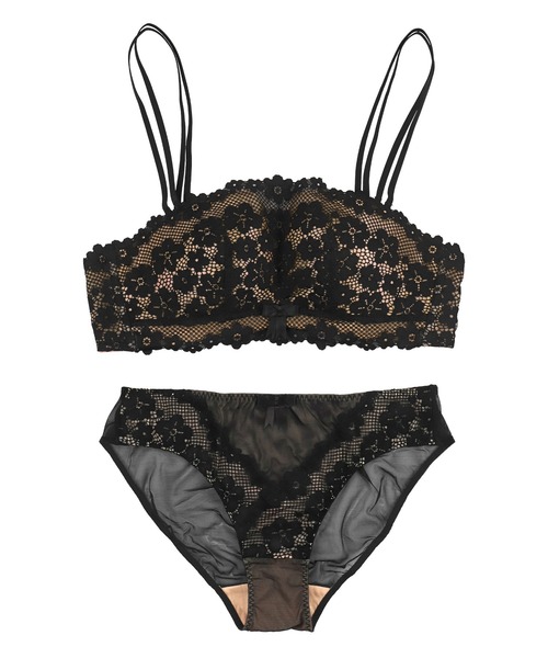 For Love & Lemons ブラトップ ショーツ レース シアー 下着 脇高ヘルシーレースブラジャーショーツセット 通販【ニッセン】