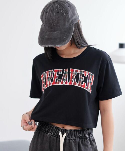 WEGO(ウィゴー)の「WEGO/ロゴパッチショートT(Tシャツ/カットソー・レディース・ブラック/ホワイト・FREE)」の2枚目の写真