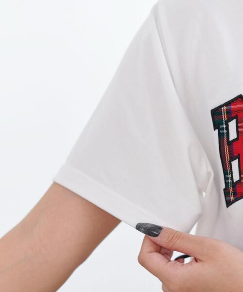 WEGO(ウィゴー)の「WEGO/ロゴパッチショートT(Tシャツ/カットソー・レディース・ブラック/ホワイト・FREE)」の6枚目の写真