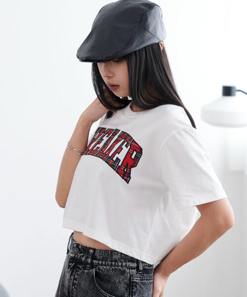 WEGO(ウィゴー)の「WEGO/ロゴパッチショートT(Tシャツ/カットソー・レディース・ブラック/ホワイト・FREE)」の10枚目の写真