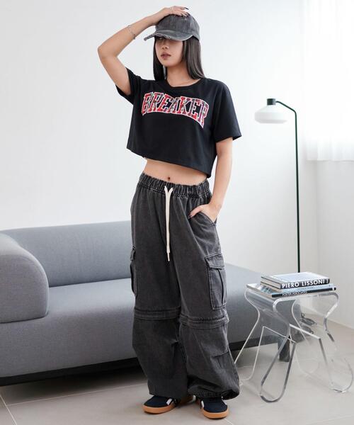WEGO(ウィゴー)の「WEGO/ロゴパッチショートT(Tシャツ/カットソー・レディース・ブラック/ホワイト・FREE)」の16枚目の写真