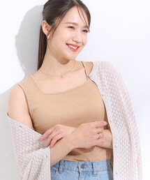 DRESKIP | 【S-LL】デコルテラインをきれいに魅せる ラメテレコタンクトップ(タンクトップ)