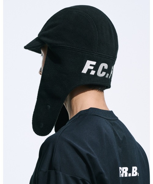 F.C.Real Bristol（エフシーレアルブリストル）の「FLEECE FLIGHT CAP（キャップ・メンズ・ブラック/ライトブルー・FREE）」の4枚目の写真
