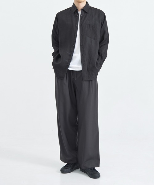 マーカウェア　MARKAWARE スラックス　サイズ2 チャコール MARKAWARE/マーカウェア】別注 TRIPLE PLEATED WIDE TROUSERS