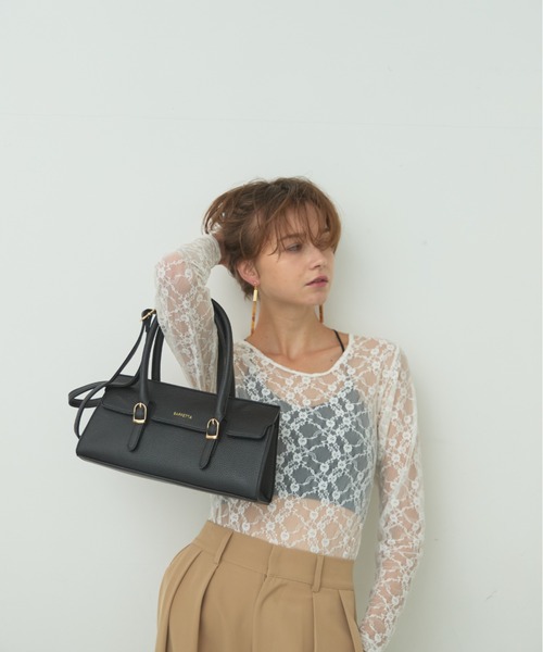 BARRETTA(バレッタ)の「フラップ2WAYボストンバッグ(ショルダーバッグ・レディース・ブラック/ベージュ/オレンジ・FREE)」の15枚目の写真