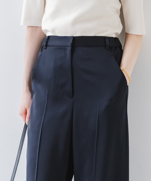 Noble（ノーブル）の「【洗える】ルナサテンベルテッドパンツ