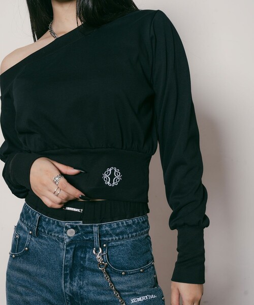 Subciety(サブサエティ)の「One shoulder sweatshirt【WOMEN】(スウェット・レディース・グレー/ブラック・FREE)」の13枚目の写真