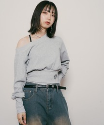 One shoulder sweatshirt【WOMEN】