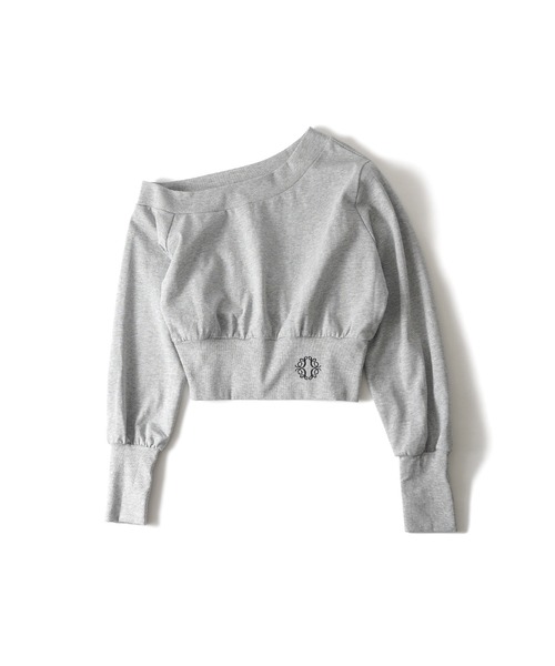 Subciety（サブサエティ）の「One shoulder sweatshirt【WOMEN】（スウェット・レディース・グレー/ブラック・FREE）」の6枚目の写真