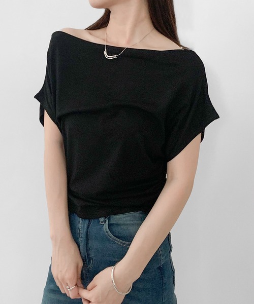 y*n様 【美品】DeuxiemeClasseオンオフどちらも◎オシャレを楽しく セール】【on:nue】2wayオフショルサイドギャザートップス /2025