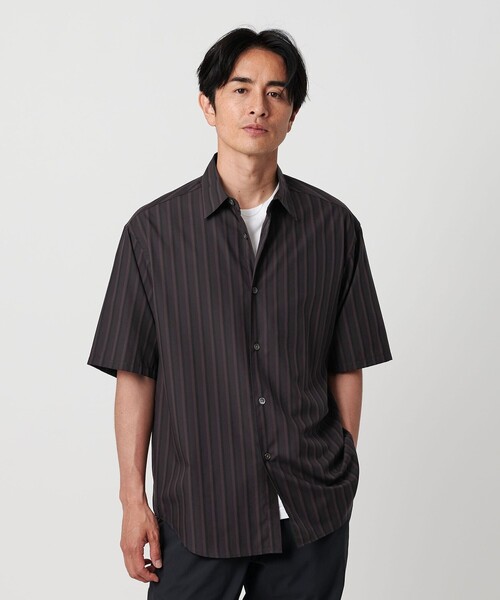 BEAUTY&YOUTH UNITED ARROWS（ビューティーアンドユースユナイテッドアローズ）の「ニュアンス ストライプ レギュラーカラー グランデシャツ（シャツ/ブラウス・メンズ・ベージュ/ダークブラウン・S/M/L/XL）」の6枚目の写真