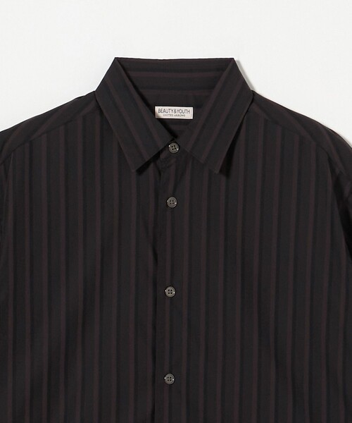 BEAUTY&YOUTH UNITED ARROWS（ビューティーアンドユースユナイテッドアローズ）の「ニュアンス ストライプ レギュラーカラー グランデシャツ（シャツ/ブラウス・メンズ・ベージュ/ダークブラウン・S/M/L/XL）」の18枚目の写真