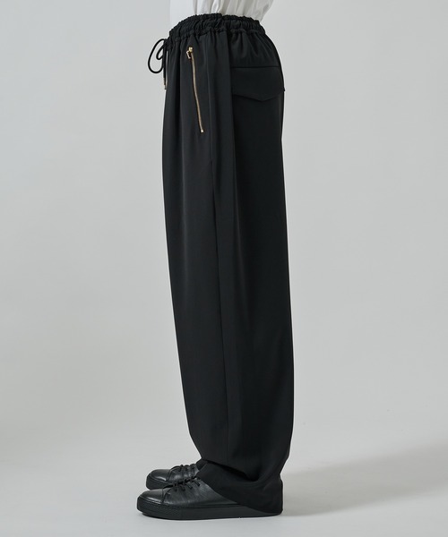 CULLNI ブラック スラックス サイズ1 CULLNI スラックス 「別注」1Tuck Pants/洗える/シワになり