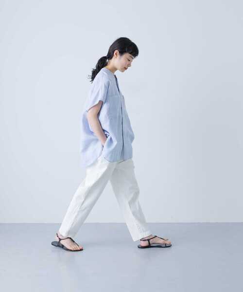 かぐれ（カグレ）の「リネンWポケットフレンチシャツ（シャツ/ブラウス