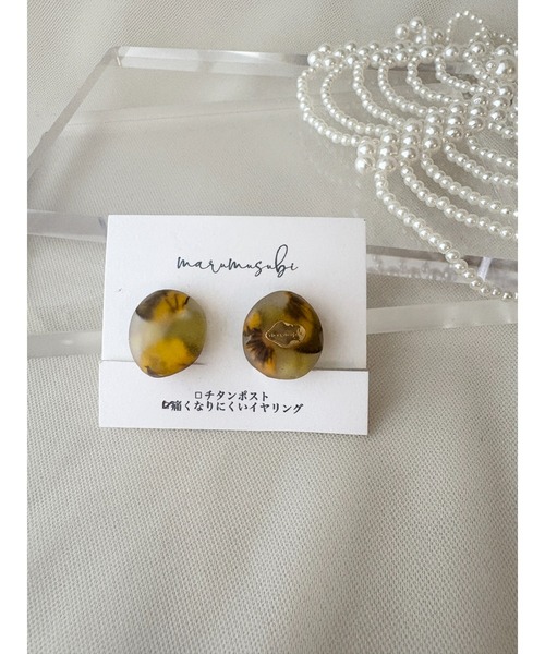 tone（トーン）の「【marumusubi】botanical yイヤリング(MA)（イヤリング・レディース・イエロー・FREE）」の2枚目の写真