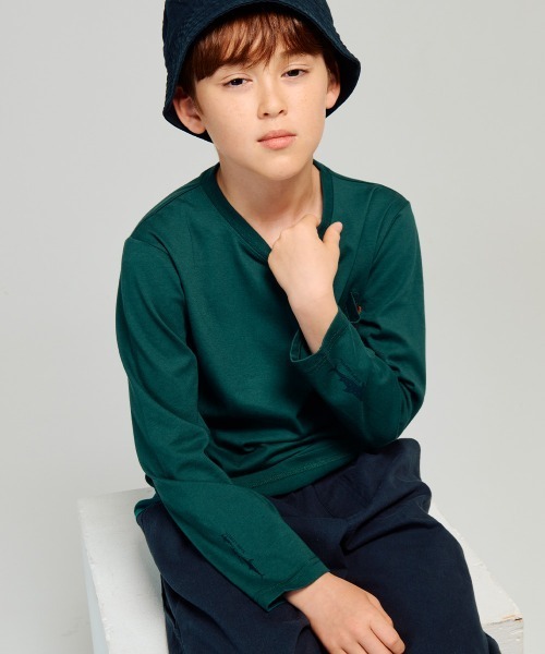 KRIFF MAYER Kid's Collection（クリフメイヤーキッズコレクション）の「【保温機能】ぬくテクロンT（ジンベイザメ）（Tシャツ/カットソー・キッズ・オフホワイト/レッド/グリーン/ネイビー・120/130/140/150/160/170）」の22枚目の写真