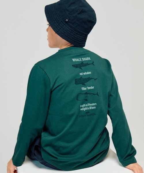 KRIFF MAYER Kid's Collection（クリフメイヤーキッズコレクション）の「【保温機能】ぬくテクロンT（ジンベイザメ）（Tシャツ/カットソー・キッズ・オフホワイト/レッド/グリーン/ネイビー・120/130/140/150/160/170）」の20枚目の写真