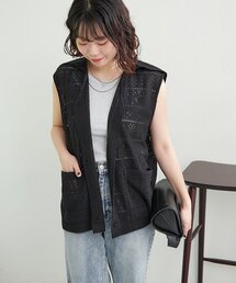 【NUNIFE】レースBIG襟ベスト
