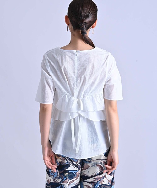 RAW FUDGE（ローファッジ）の「ラッフルビスチェブラウス（シャツ/ブラウス・レディース・オフホワイト/ブラック・M）」の5枚目の写真