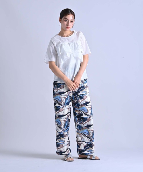 RAW FUDGE（ローファッジ）の「ラッフルビスチェブラウス（シャツ/ブラウス・レディース・オフホワイト/ブラック・M）」の7枚目の写真