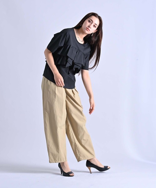 RAW FUDGE（ローファッジ）の「ラッフルビスチェブラウス（シャツ/ブラウス・レディース・オフホワイト/ブラック・M）」の13枚目の写真