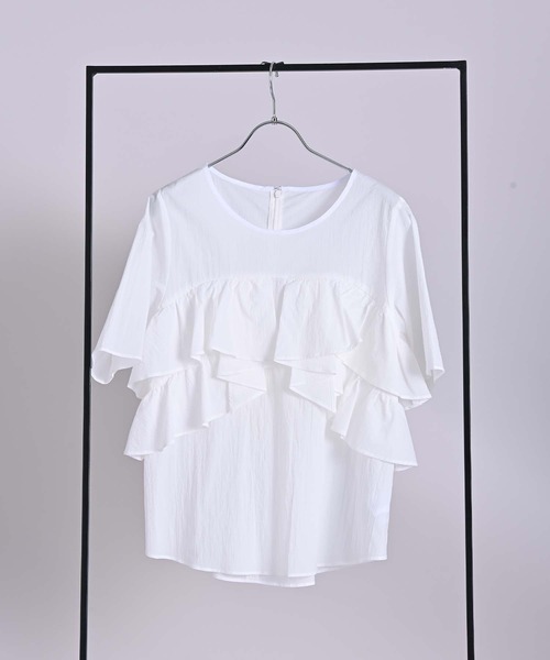 RAW FUDGE（ローファッジ）の「ラッフルビスチェブラウス（シャツ/ブラウス・レディース・オフホワイト/ブラック・M）」の19枚目の写真